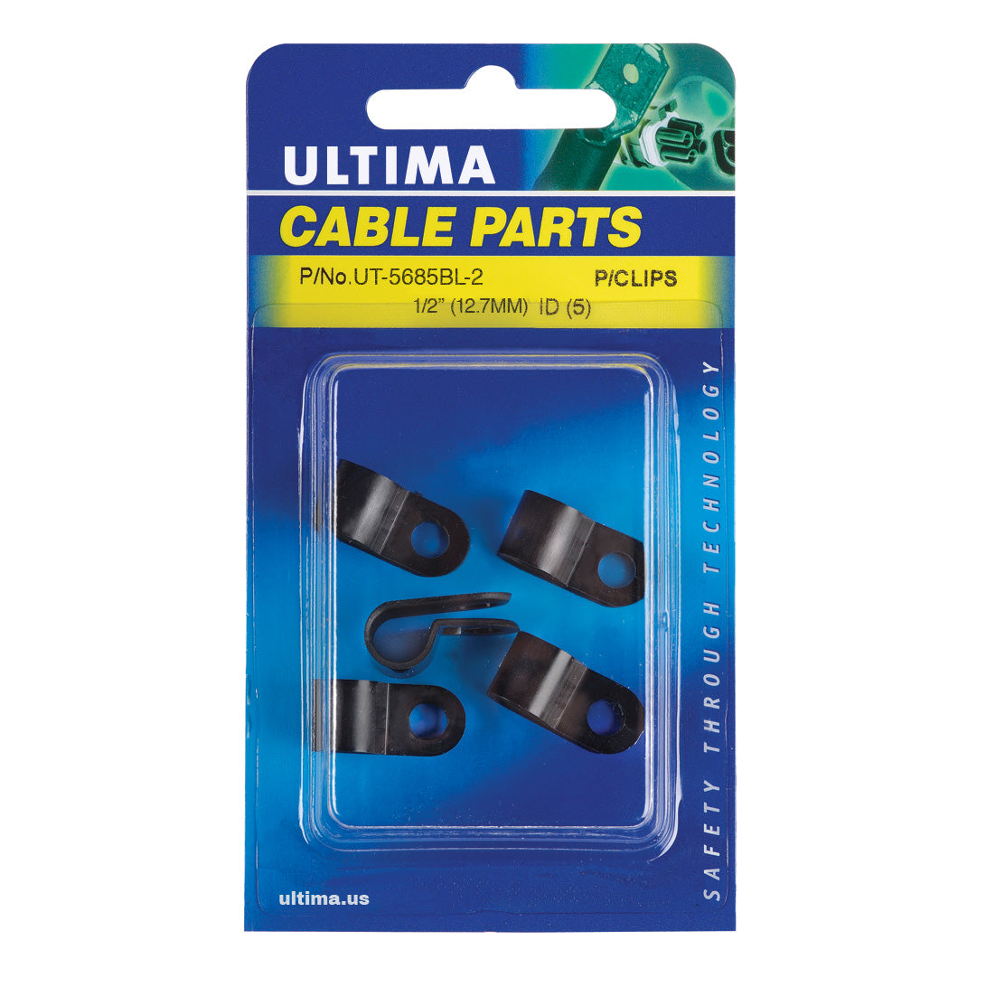 Nylon Cable Clamps (P-Clips) 1/2" - UV Weather Resistant