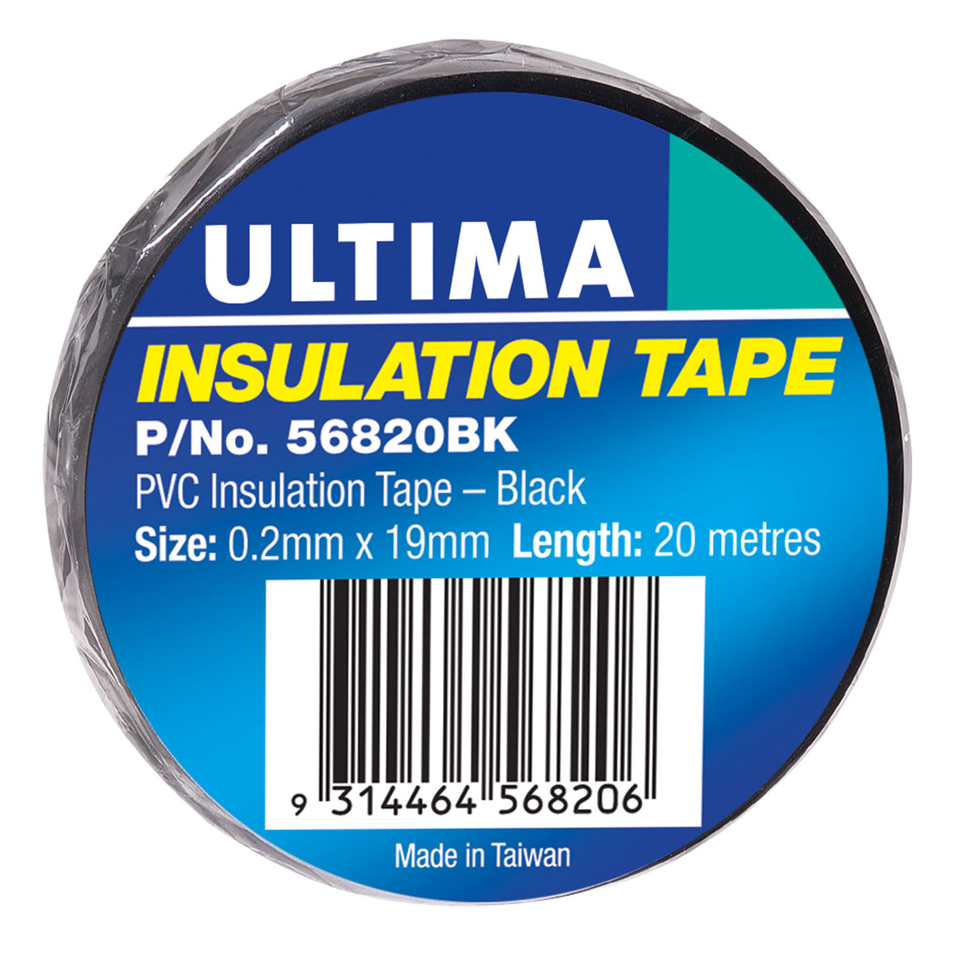 Insulation Tape Roll, 3/4in x 60ft, Black