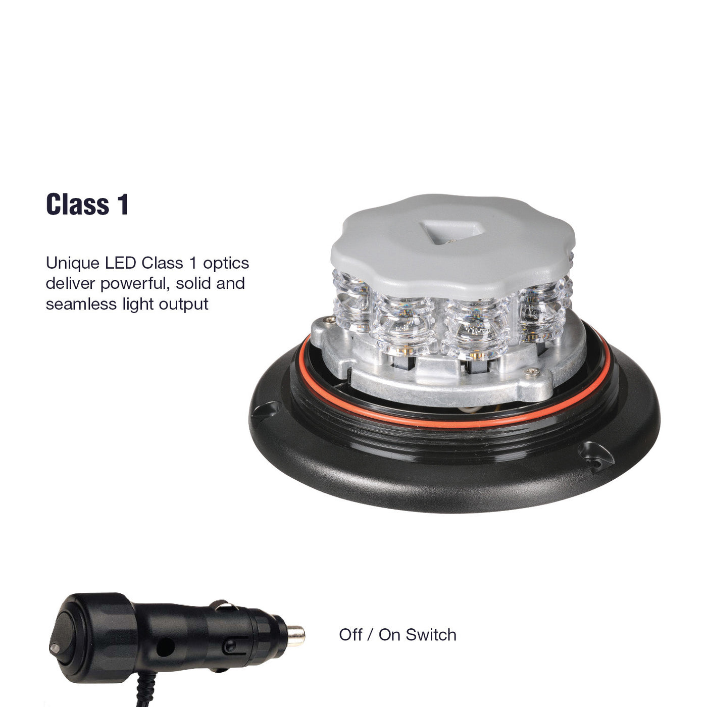 Eurotech Low Profile Strobe, Magnetic Base