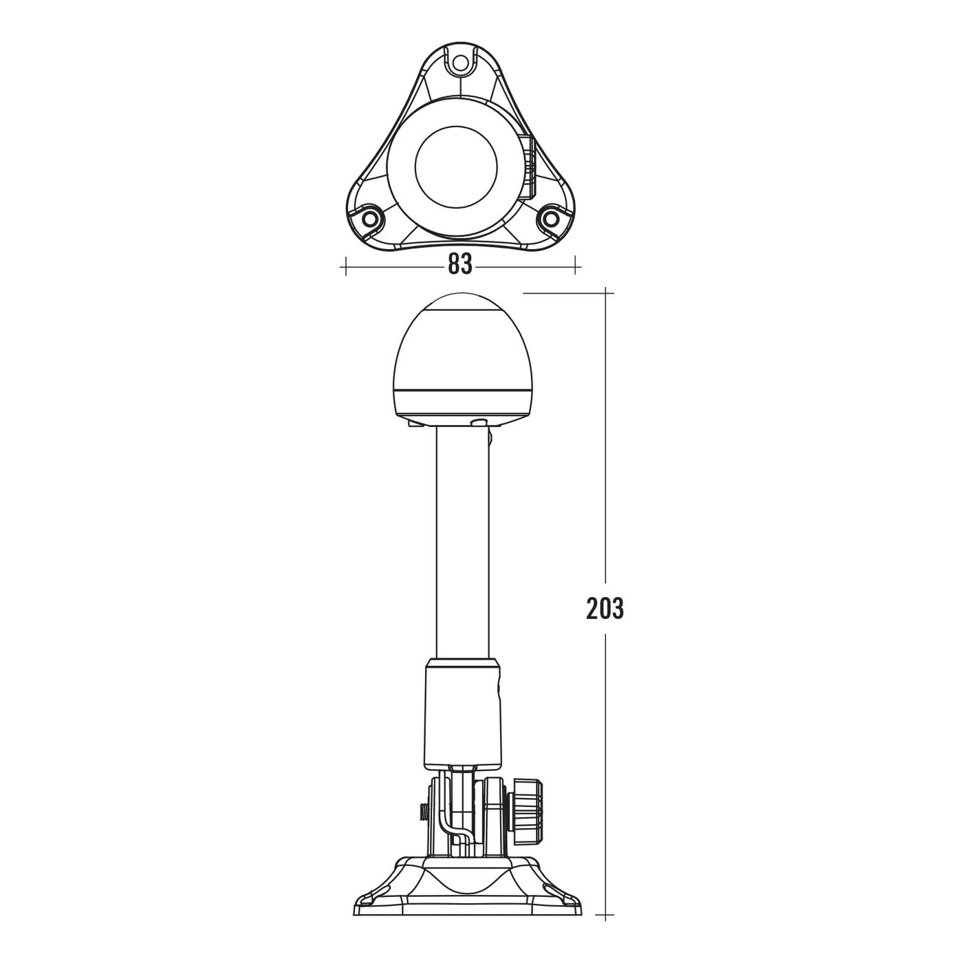 Fold Down Anchor Lamp