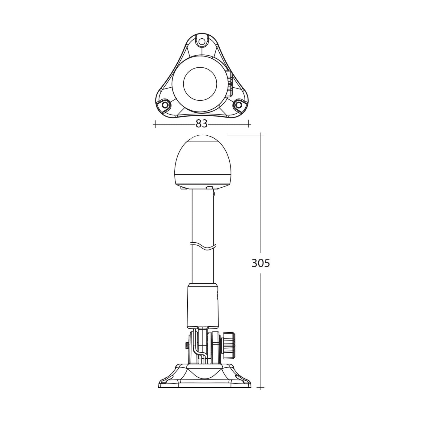 Fold Down Anchor Lamp